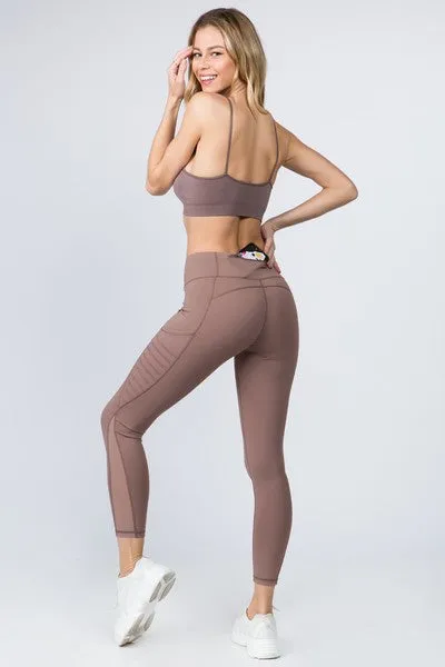 Moto Mesh Pockets - Smoky Mauve
