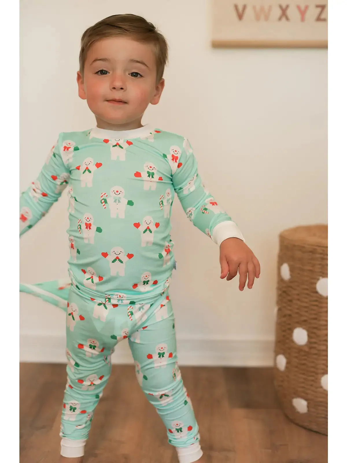 Mr Snowman 2 Piece Bamboo Pajama Set