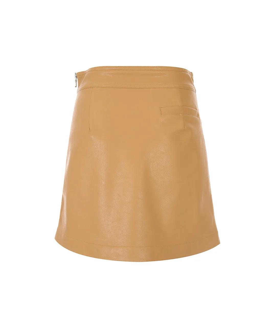 MYCL A-line Leather Skirt Beige