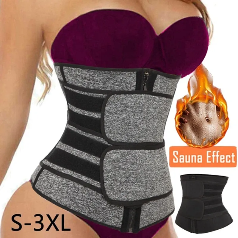 Neoprene Sauna Waist Trainer Corset Sweat Belt  Weight Loss Compression Trimmer