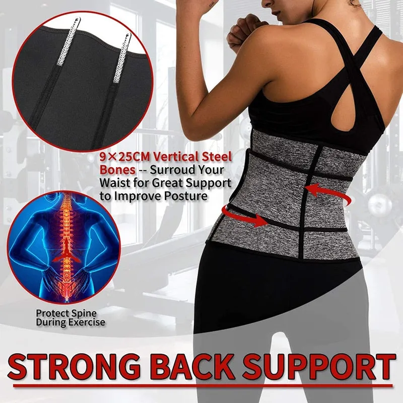 Neoprene Sauna Waist Trainer Corset Sweat Belt  Weight Loss Compression Trimmer