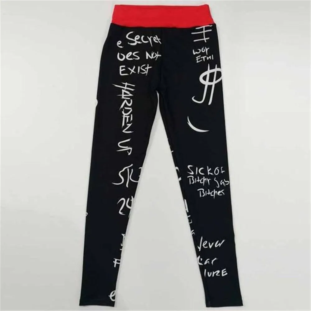 New Fashion Letter Print Women Leggings