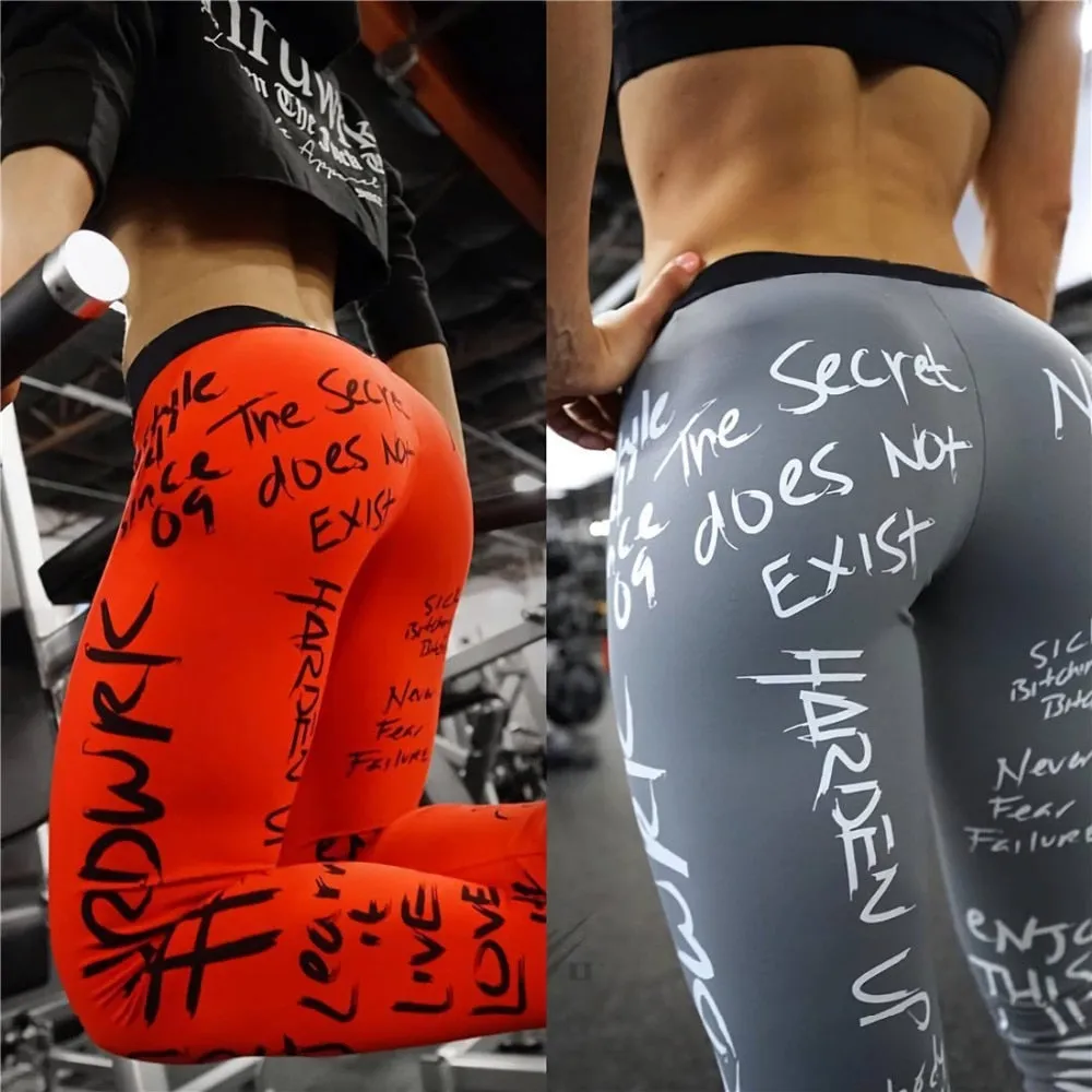 New Fashion Letter Print Women Leggings