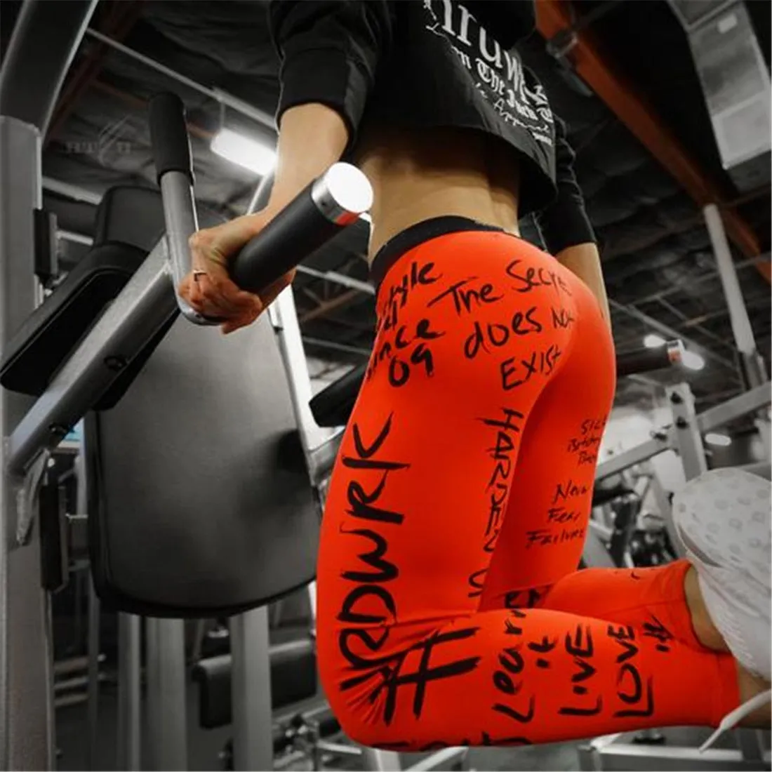 New Fashion Letter Print Women Leggings