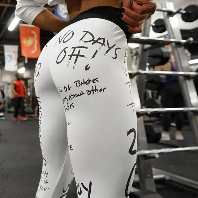 New Fashion Letter Print Women Leggings