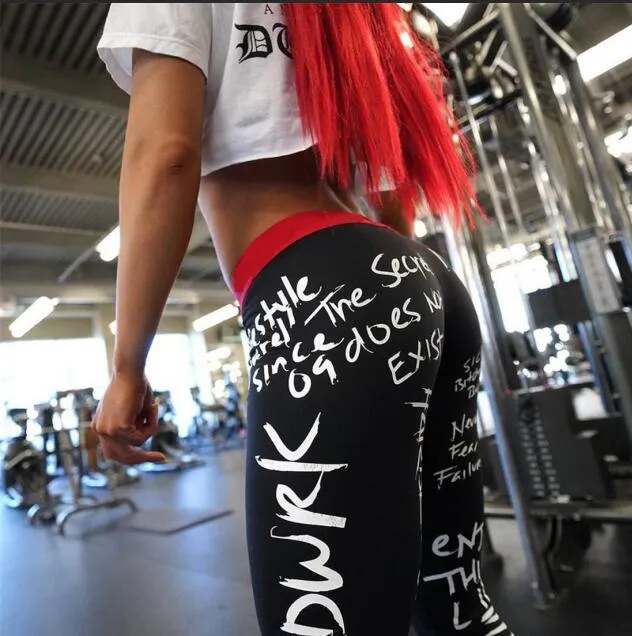 New Fashion Letter Print Women Leggings