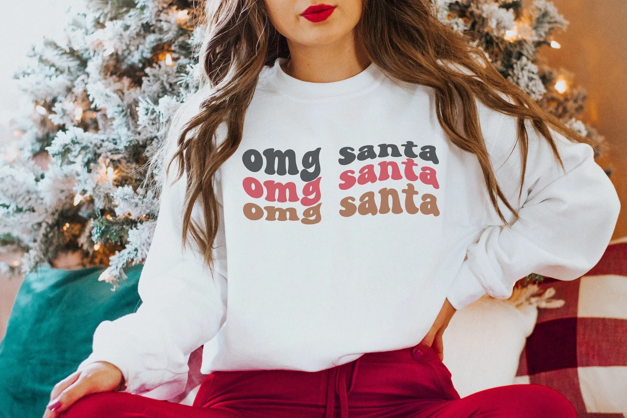 OMG Santa Christmas Morning Sweatshirt