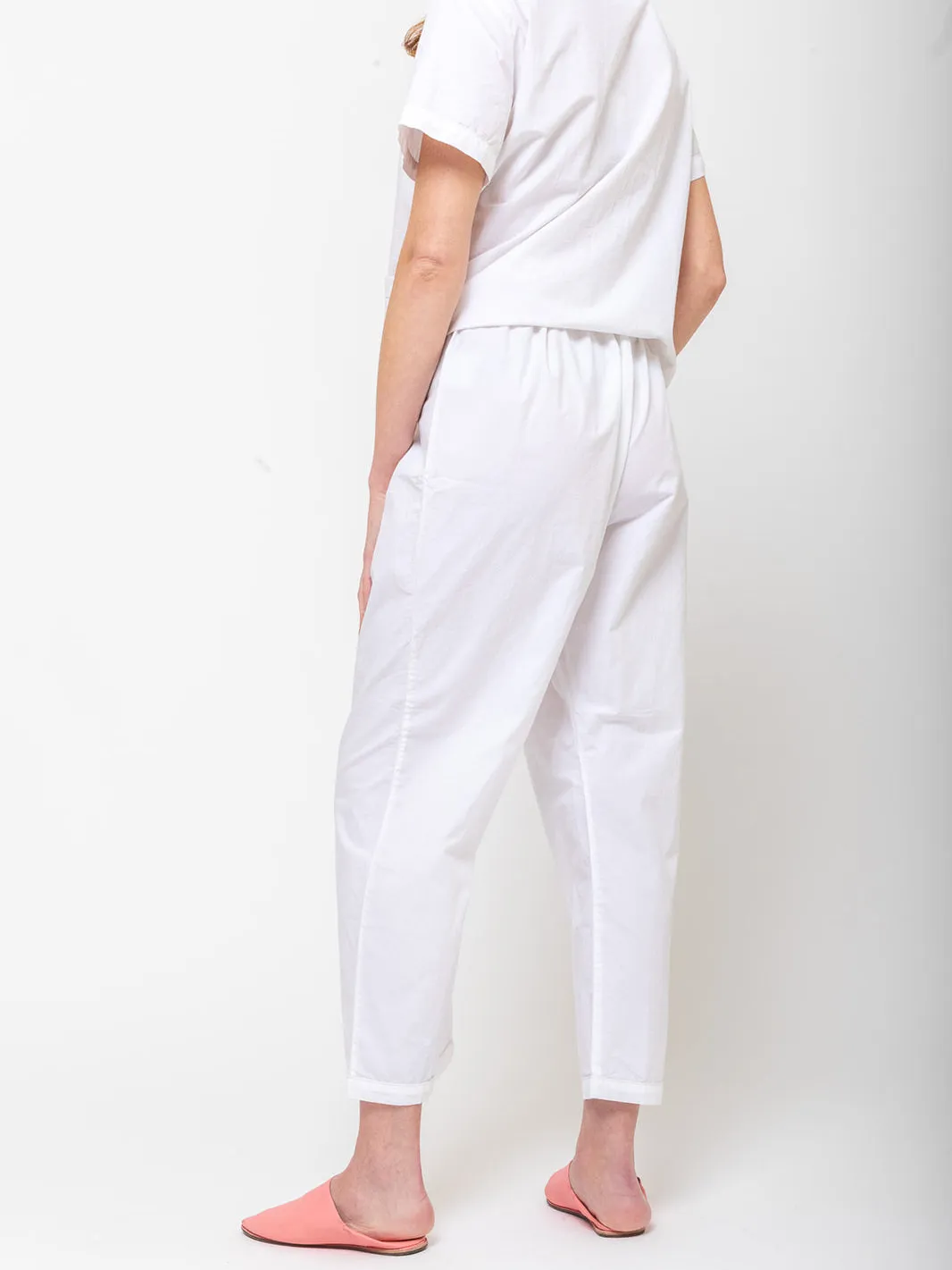 Organic Cotton Short Sleeve Pajamas - White