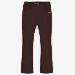 Pantalon brun effet faux suède, enfant || Brown faux suede effect legging, child