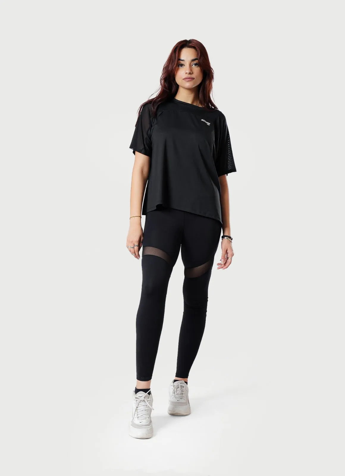 Performance Mesh Leggings - Black