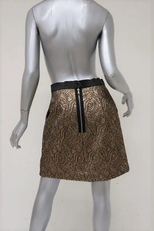 Philip lim 3.1 Women's Skirt: Gold Acrylic Size 4, Pre-owned