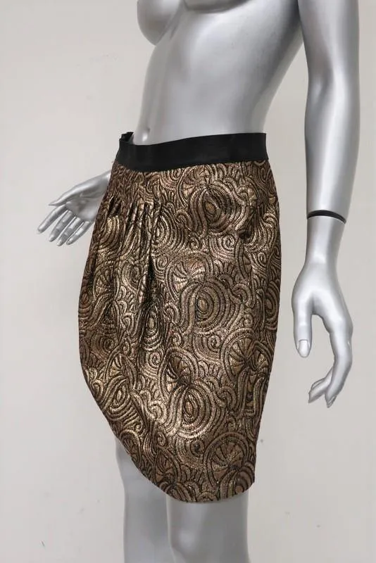 Philip lim 3.1 Women's Skirt: Gold Acrylic Size 4, Pre-owned