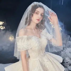 Pink Girl Brides Dress Off Shoulder