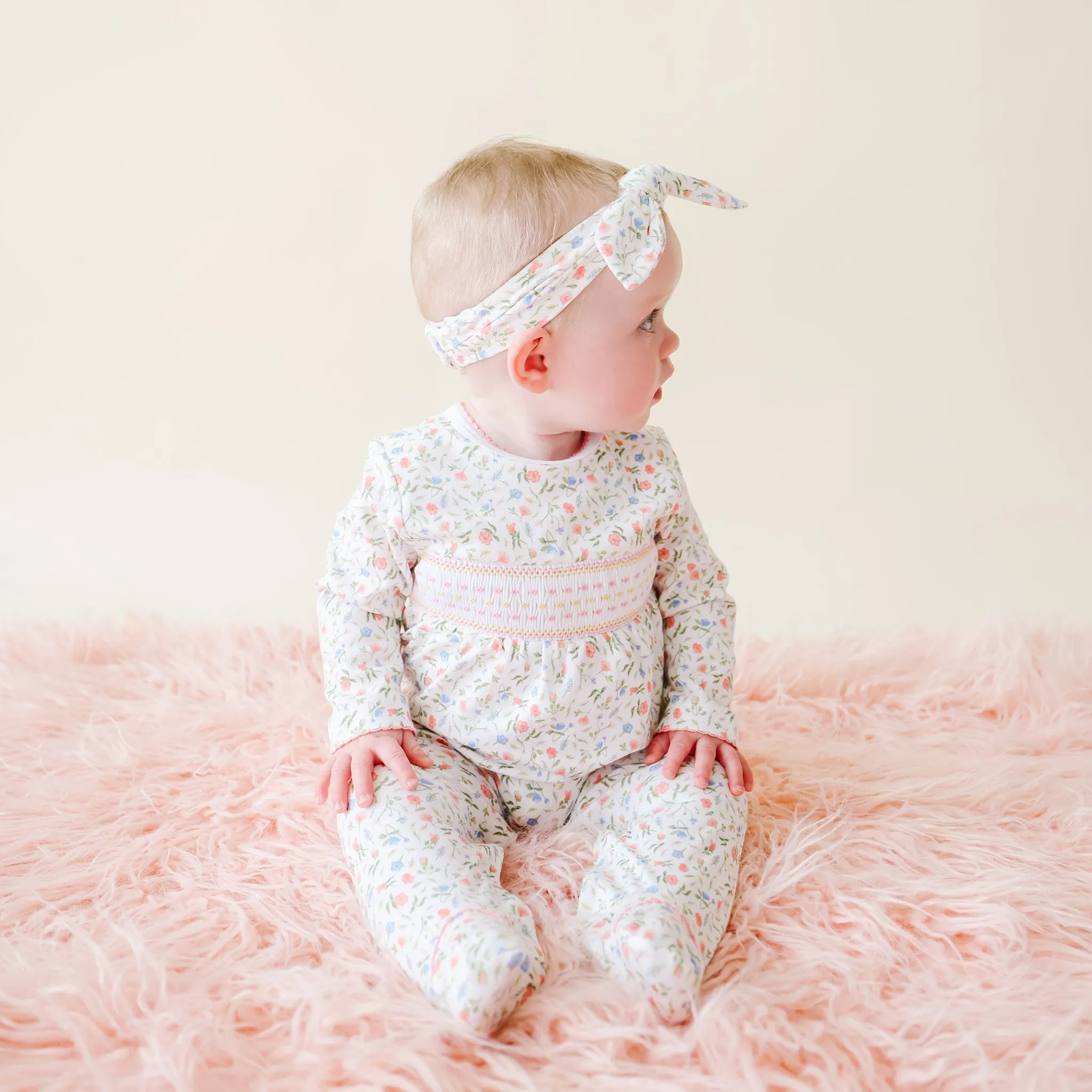 Pink Madison Smocked Footie