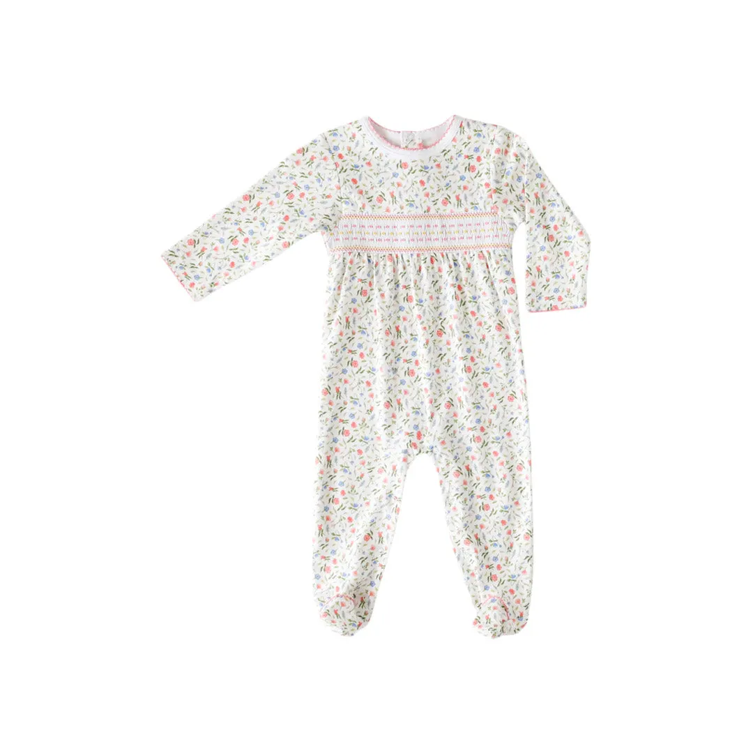 Pink Madison Smocked Footie