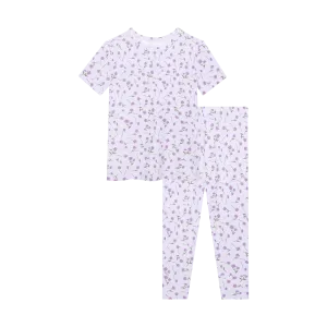 Posh Peanut Basic Short Sleeve Loungewear Kids Pajama & Pants in Jeanette