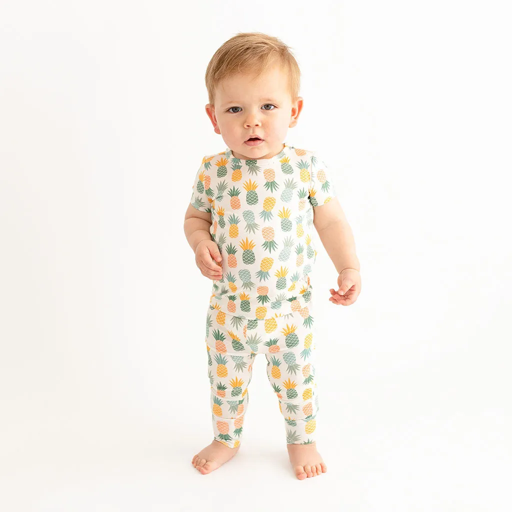 Posh Peanut Basic Short Sleeve Loungewear Pajama & Pants in McGuire