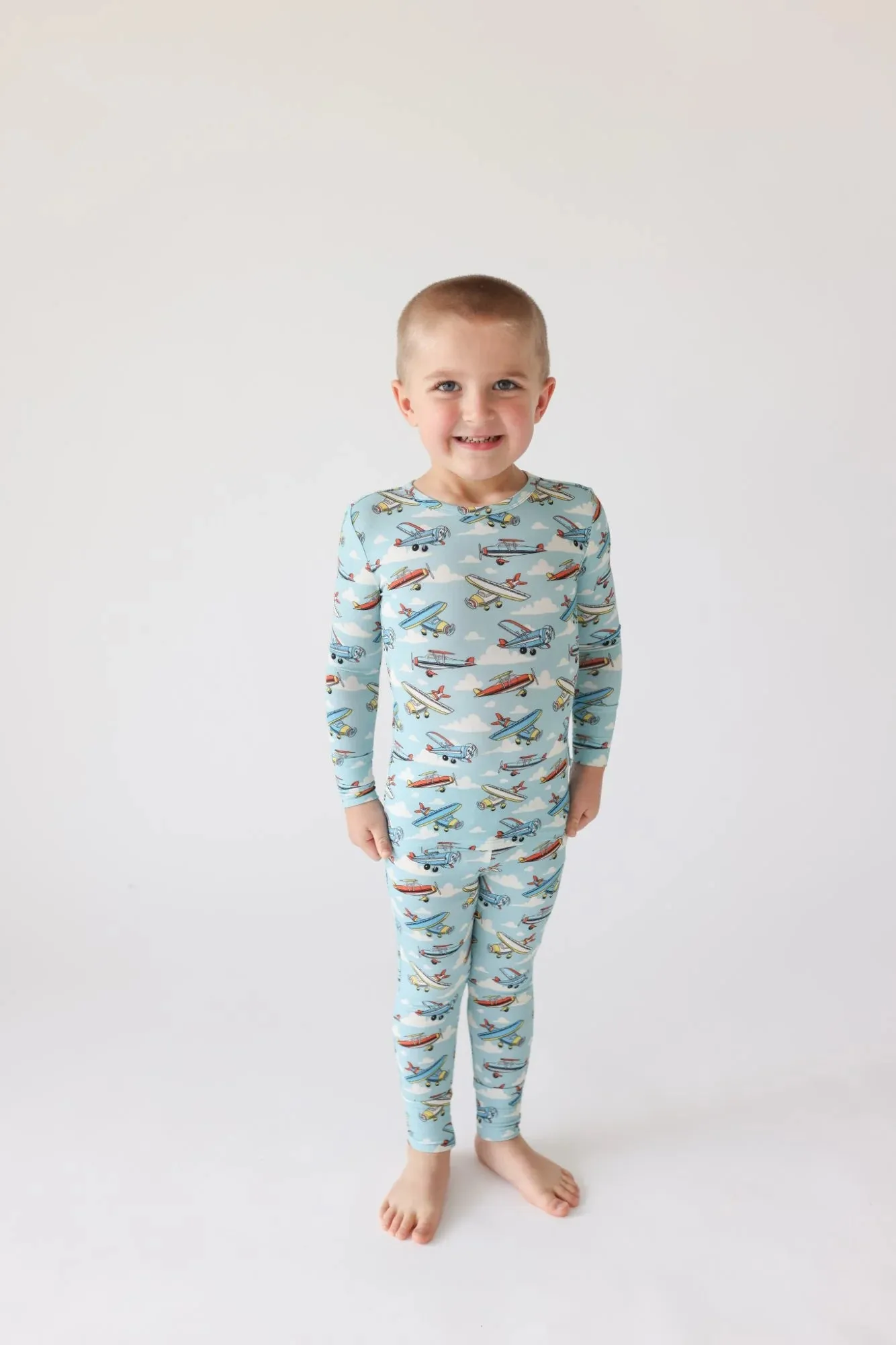 Posh Peanut- Posh Planes Classic Pajama Set