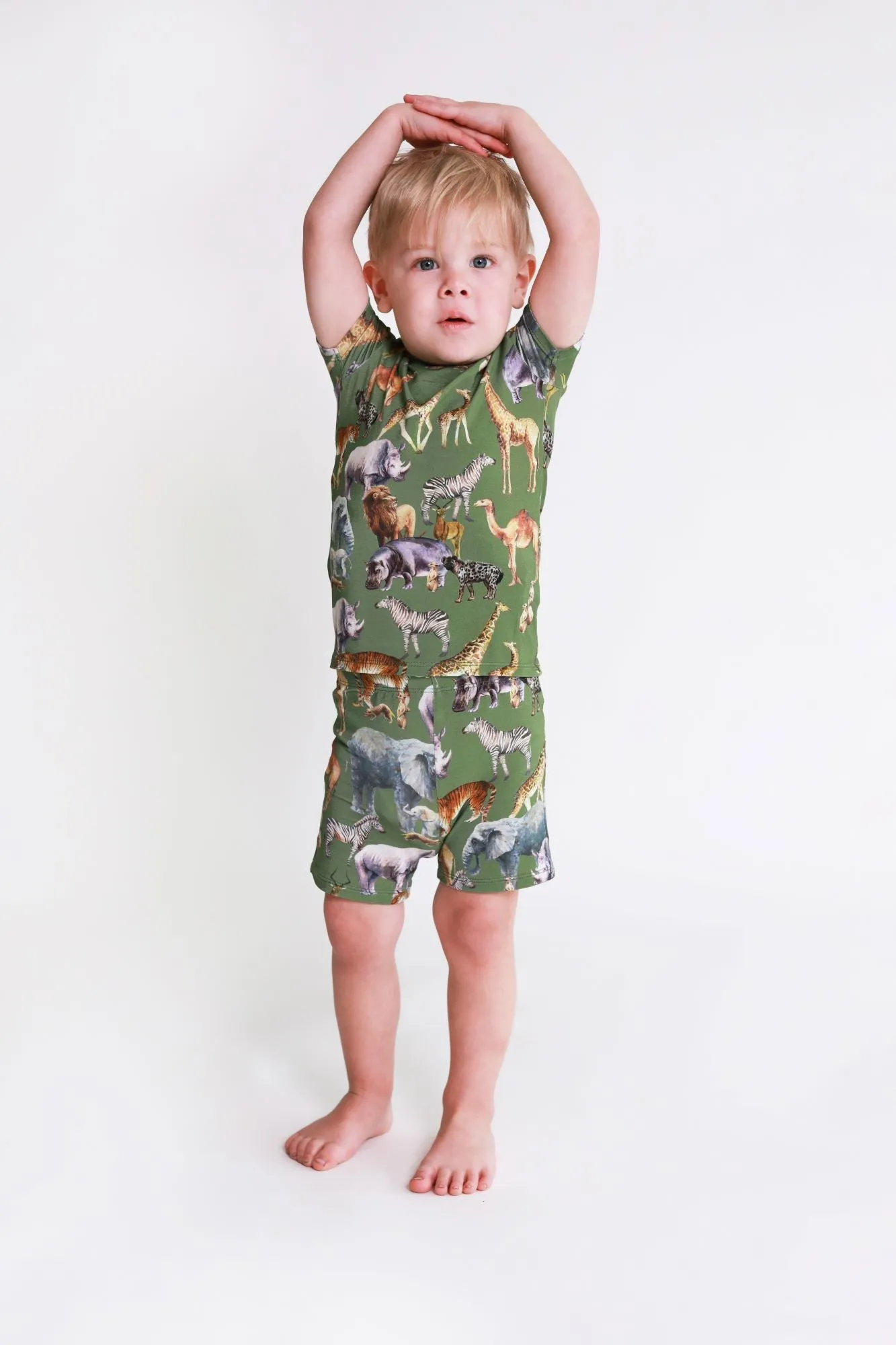 Posh Peanut Posh Safari Basic Short Sleeve & Short Length Pajama