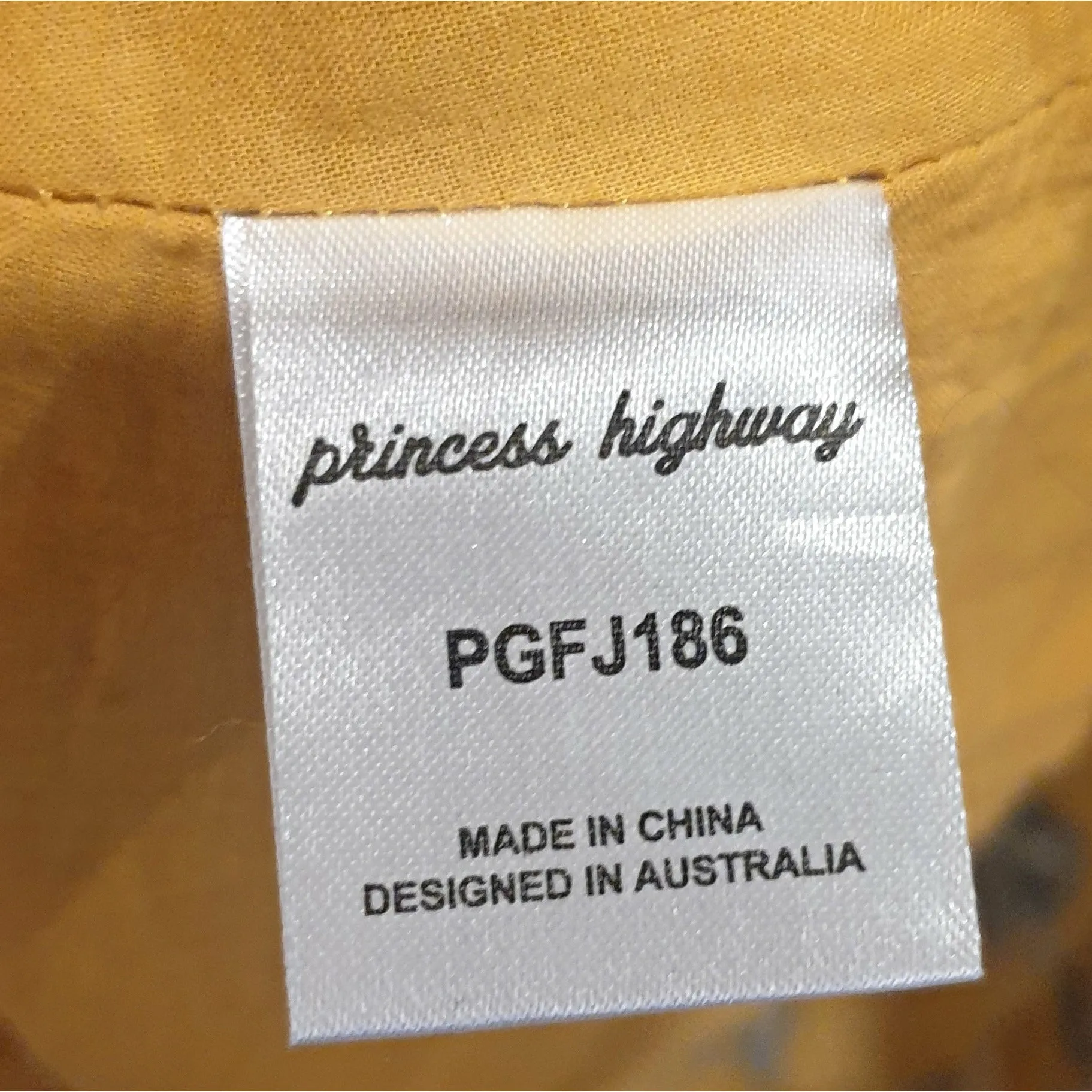 Princess Highway mustard a-line skirt with floral print size 16