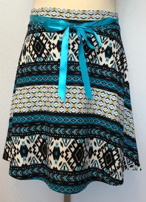 PRINTED A-LINE SKIRT