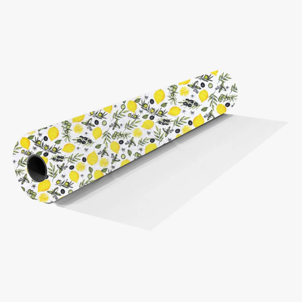 Printed Mini Matt Lemon & Olive White