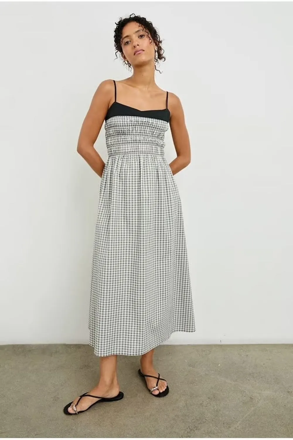 Rails Primrose Dress Ivory Jet Gingham