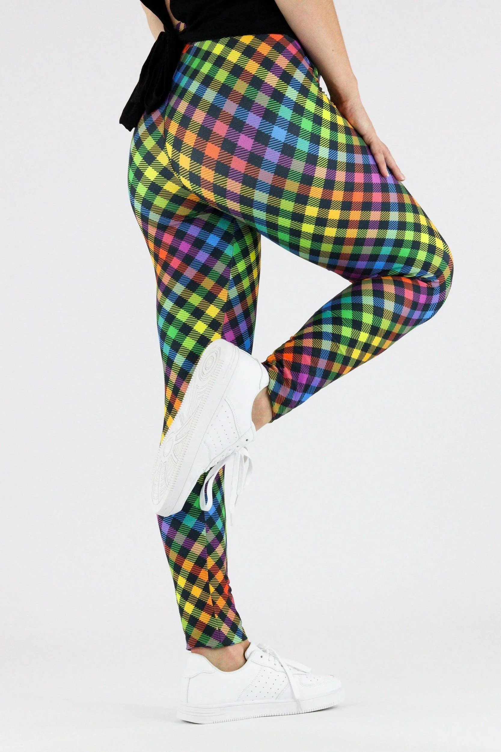 Rainbow Gingham - Casual Leggings