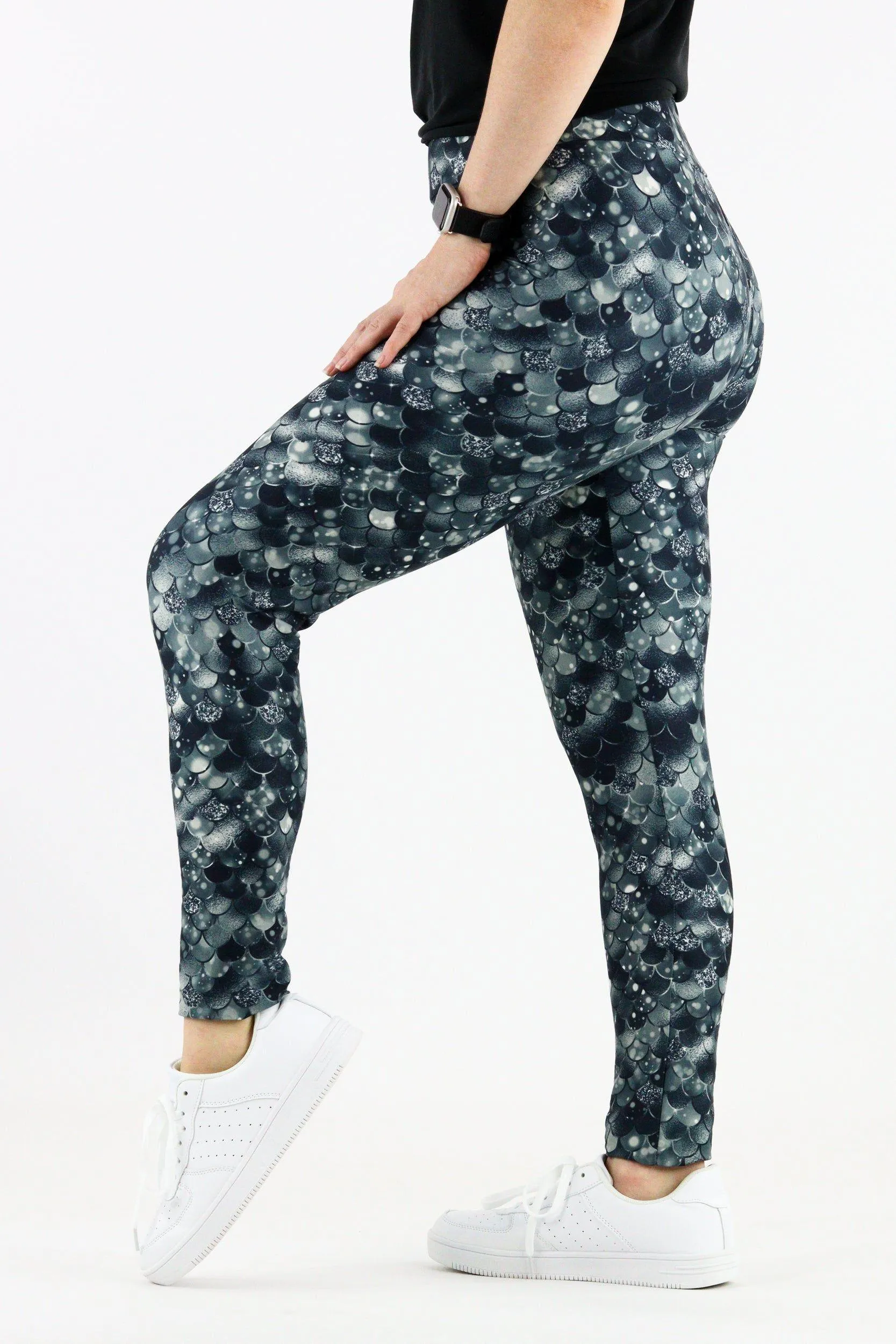 Raven Mermaid - Casual Full Leggings