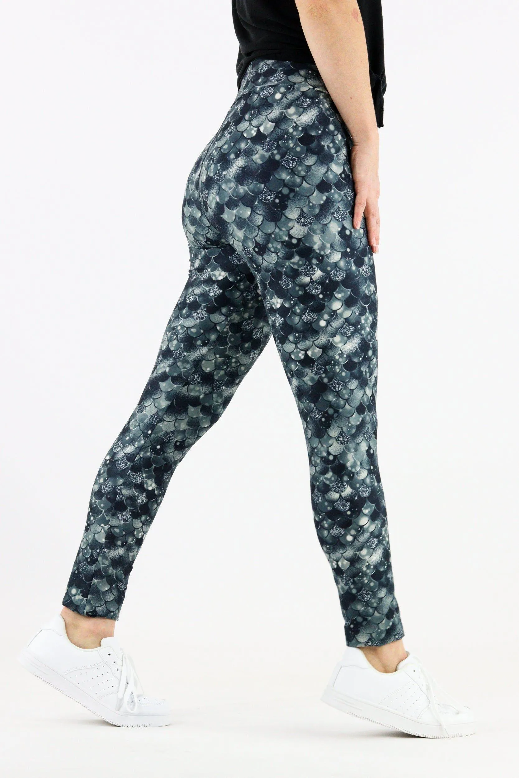 Raven Mermaid - Casual Full Leggings