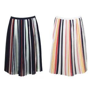 REBECCA MINKOFF Women's Madeline Striped Pleat Skirt $228 NWT