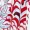 Red And Cream Printed Short Sleeve Mini Dress