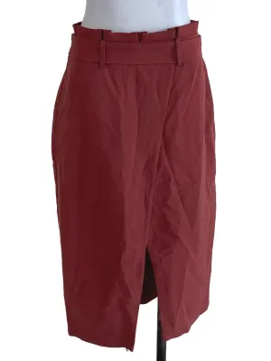 Red Plain A-Line Skirt