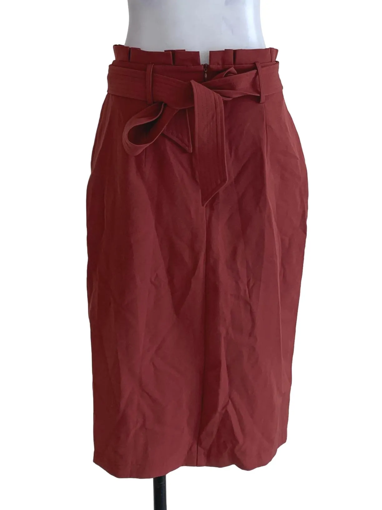 Red Plain A-Line Skirt