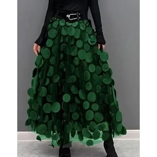 Retro A-Line Large Swing Skirt