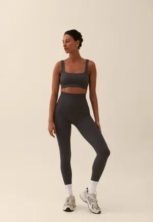 Ribbed Seamless Leggings - Asphalt Grey