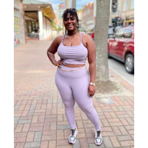 Ribbed Top and Leggings Set
