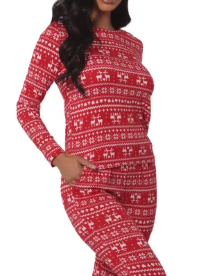 S&G Apparel Women’s Holiday Long Sleeve Top & Sweatpants Pajamas Set