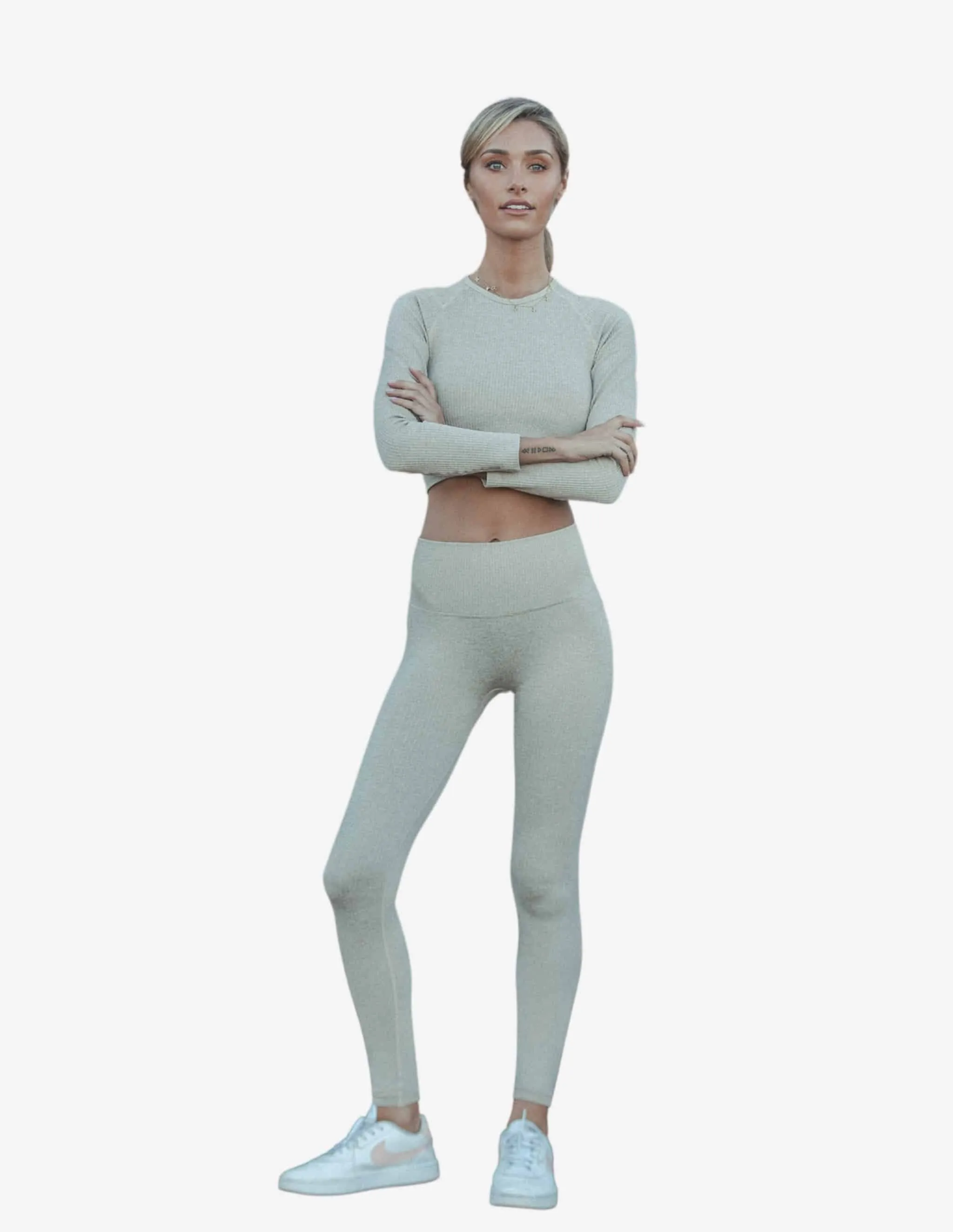 Sand Seamless Leggings Grey