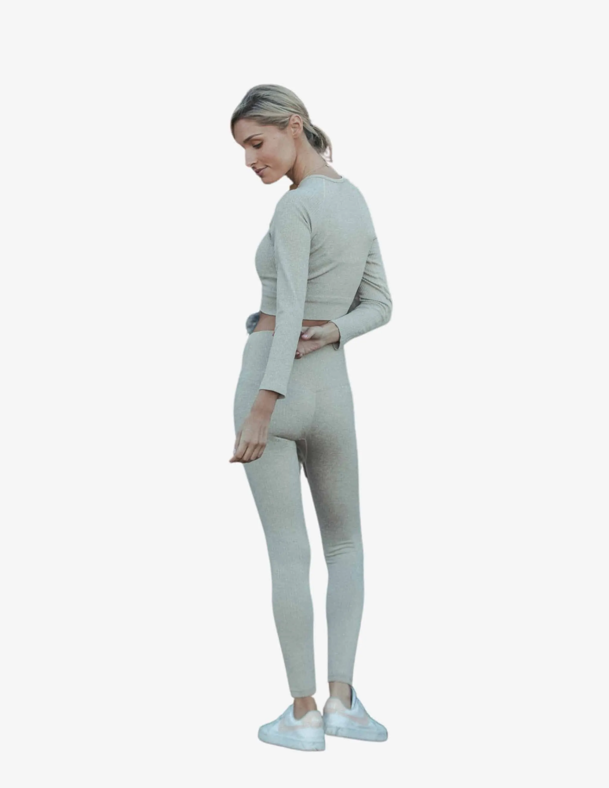 Sand Seamless Leggings Grey
