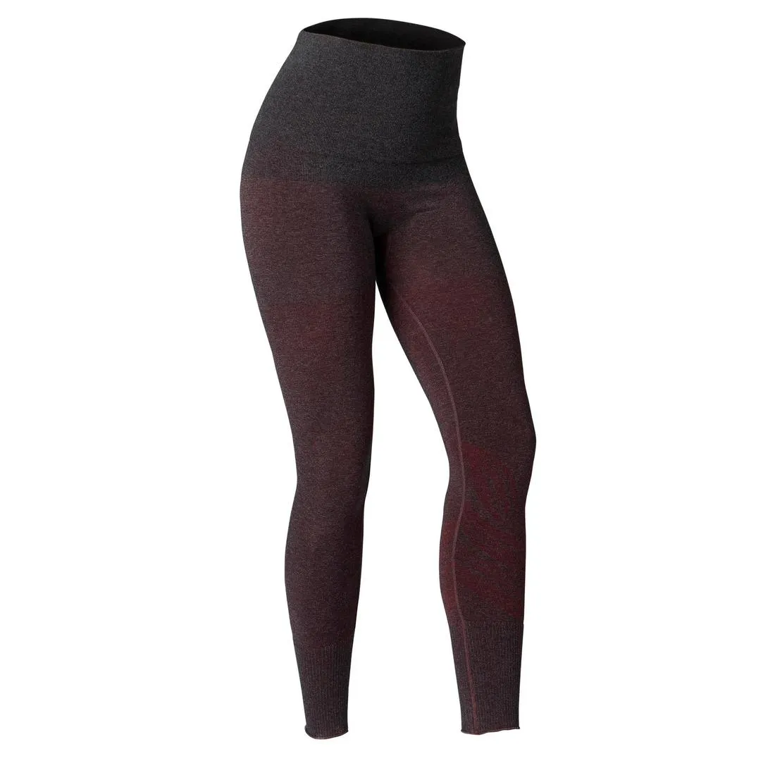 Seamless Yoga Leggings - Mottled Burgundy
