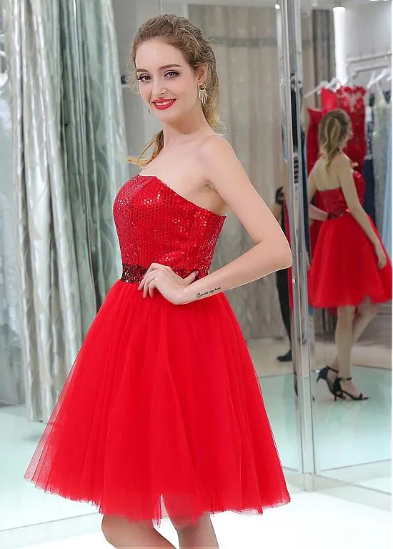Sequin Red Cocktail Dresses