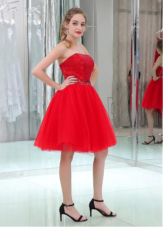 Sequin Red Cocktail Dresses