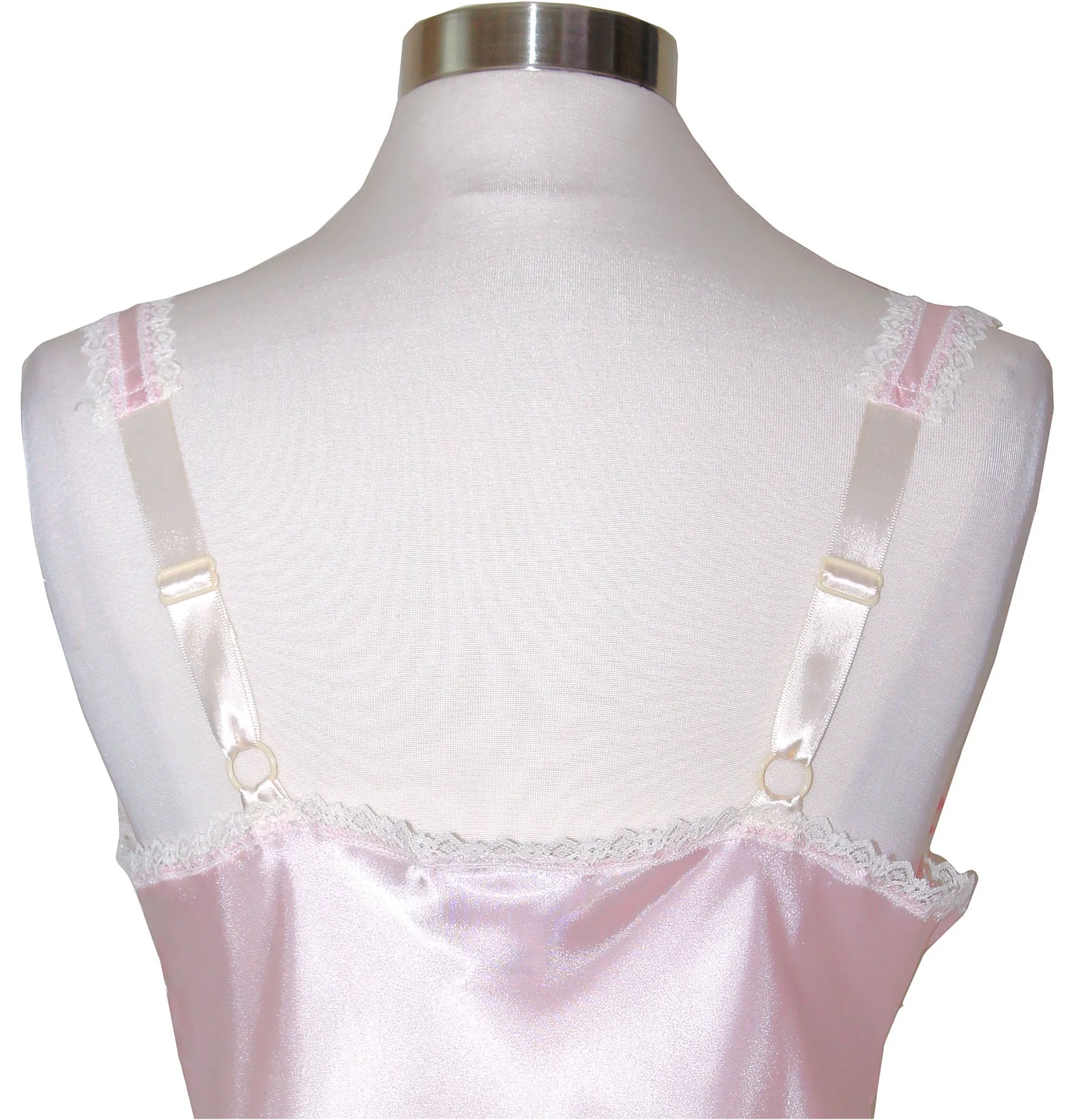 Shadowline Full Slip Satin and Lace Vintage Style Nightgown Dress