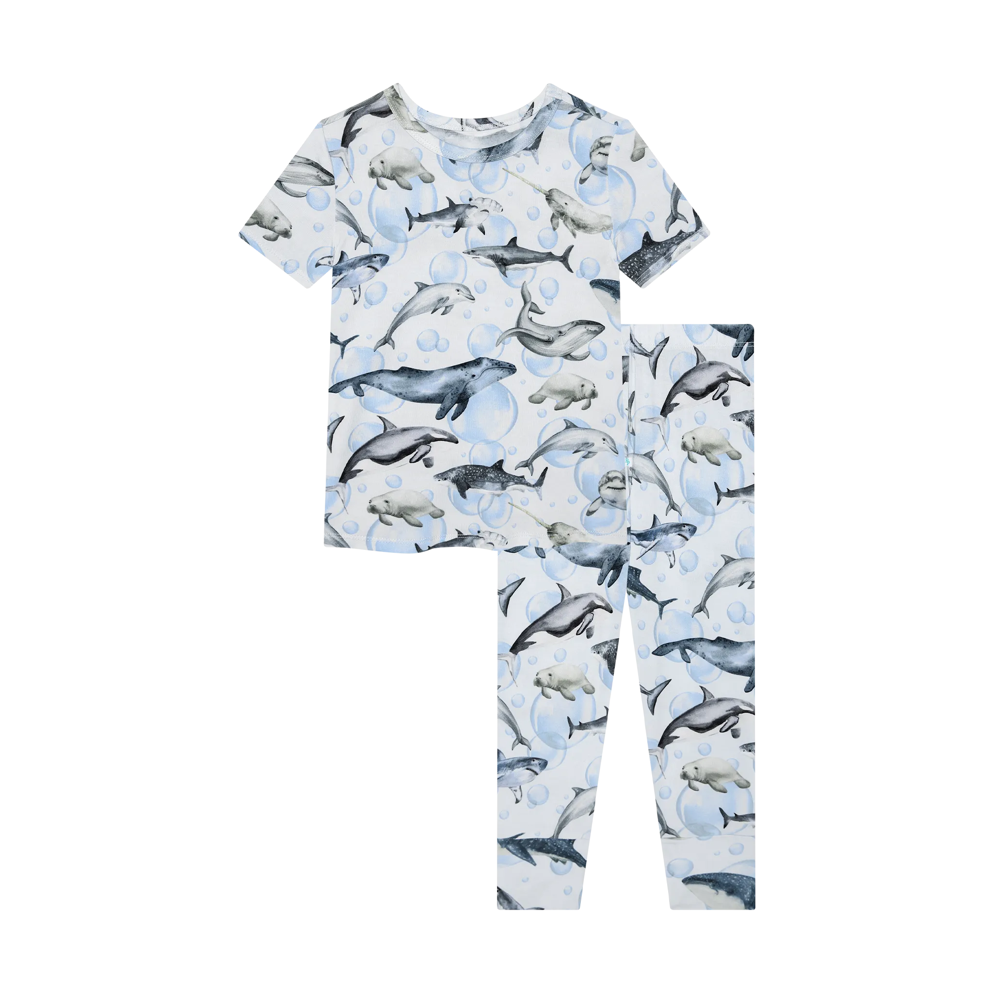 Sharkly Basic Short Sleeve Pajamas