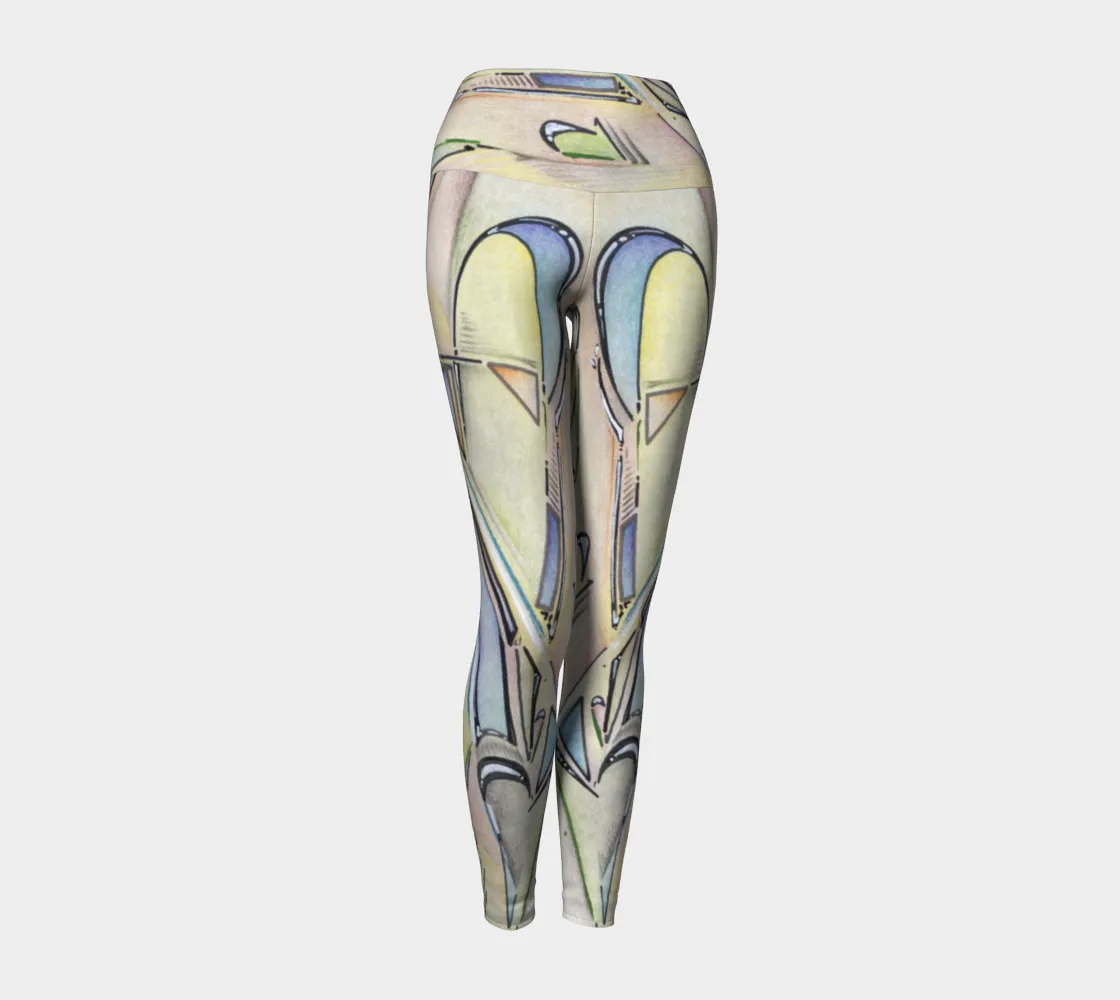 Shattered Heart Yoga Leggings