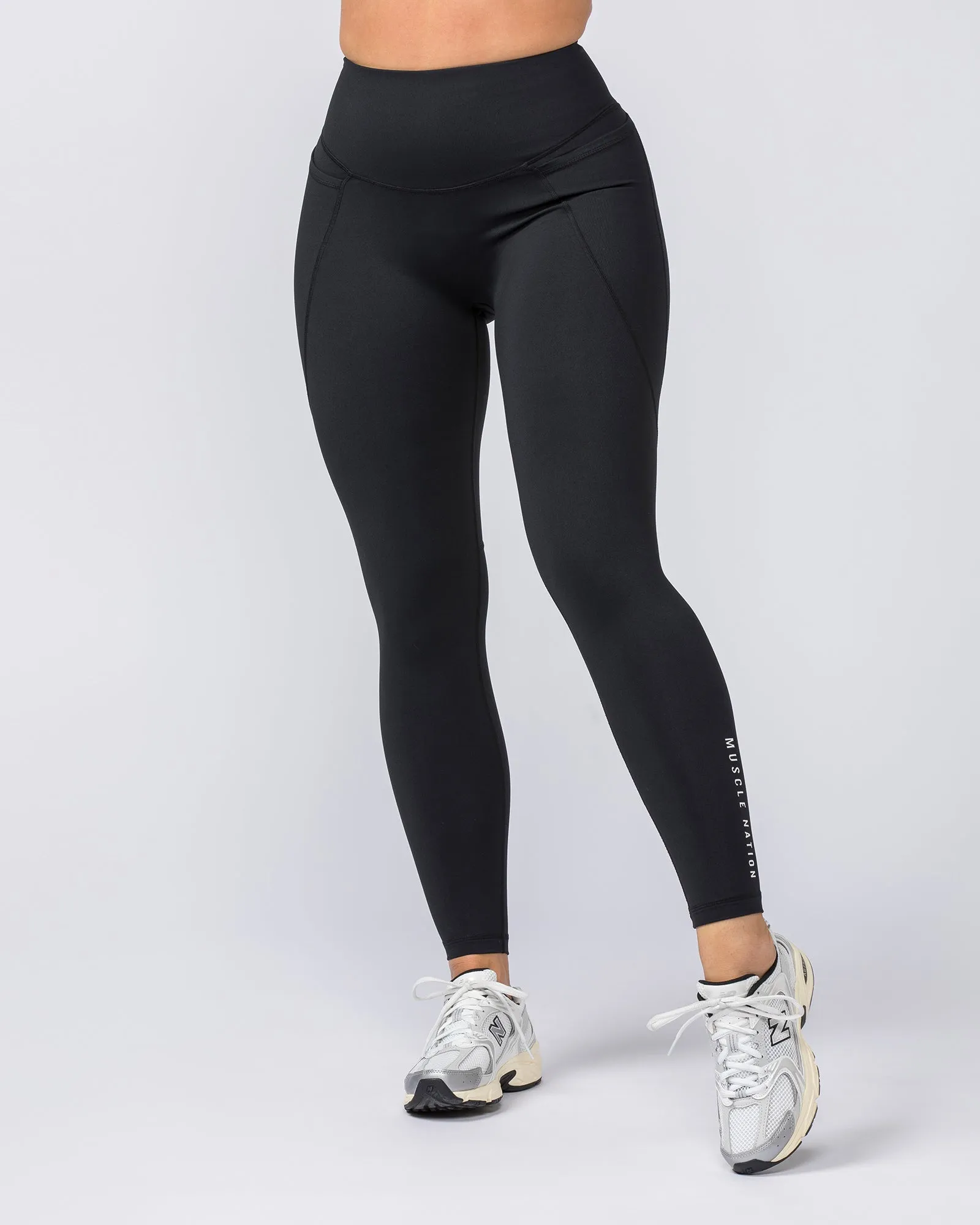 Signature Boost Pocket Ankle Length Leggings - Black