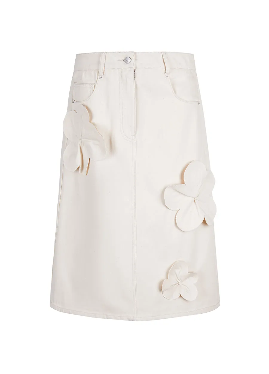 Skirt / (ESG) JNBY A-line 3D-floral Skirt