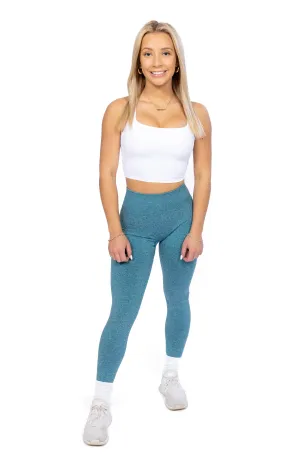 Slate Heather Seamless Scrunch Leggings