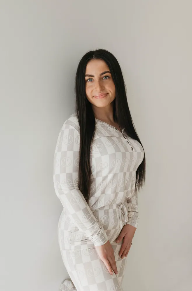 Smile Checkerboard | Women's Bamboo Pajamas